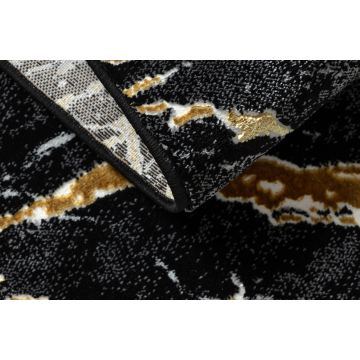 Dywan, chodnik ALLURE 1963 Marmur - Strukturalny, stylowy, glamour czarny / złoty