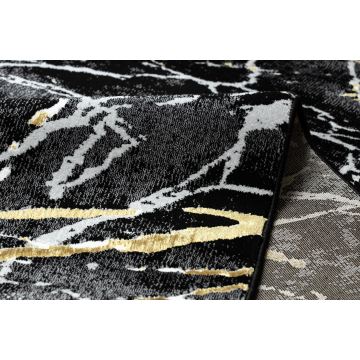 Dywan ALLURE 1963 Marmur - Strukturalny, stylowy, glamour czarny / złoty