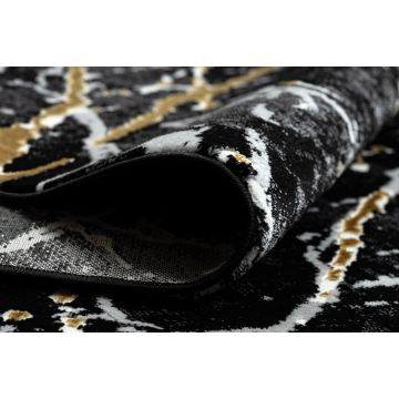 Dywan ALLURE 1963 Marmur - Strukturalny, stylowy, glamour czarny / złoty
