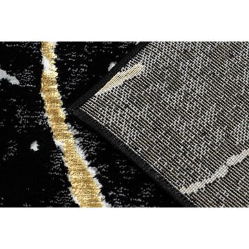 Dywan ALLURE 1963 Marmur - Strukturalny, stylowy, glamour czarny / złoty