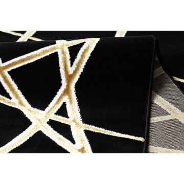 Dywan ALLURE 1964 Geometryczny - Strukturalny, stylowy, glamour czarny / złoty