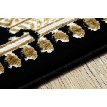 Dywan ALLURE 1965 Ramka - Strukturalny, stylowy, glamour czarny / złoty