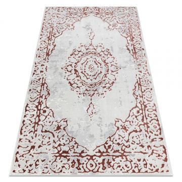 Dywan ALLURE 1961 Ornament, ramka - Strukturalny, stylowy, glamour biały / różowy