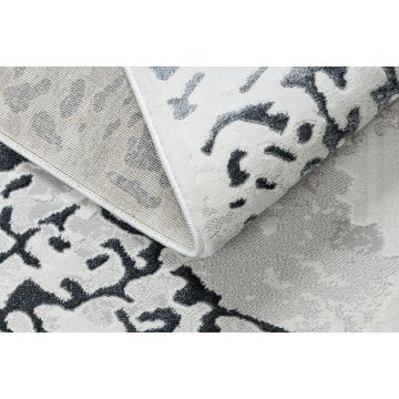 Dywan ALLURE 1961 Ornament, ramka - Strukturalny, stylowy, glamour biały / szary