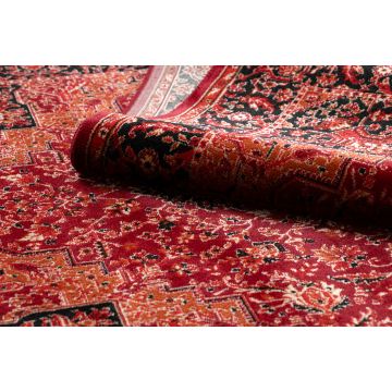 Dywan ORIENT Y307 bordo / czarny Ramka, klasyczny, ornament, z frędzlami