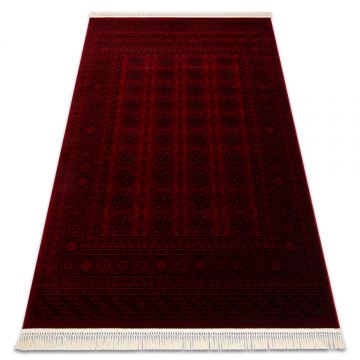 Dywan ORIENT 6889 bordo / czarny Buchara, ramka, orientalny, z frędzlami