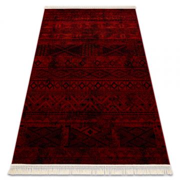 Dywan ORIENT 4722 bordo / czarny Orientalny, z frędzlami