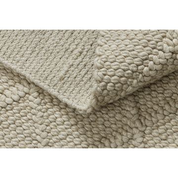 Dywan wełniany TAHAR 99001B krem - RĘCZNIE TKANY pętęlkowy, Romby, boho