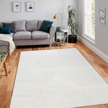 Dywan BALANCE 0194 krem - Geometryczny, strukturalny, glamour