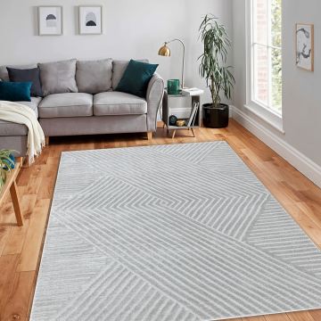 Dywan BALANCE 1503 szary - Geometryczny, strukturalny, glamour