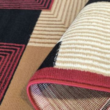 Chodnik nowoczesny geometryczny BCF Ankara 18 Red