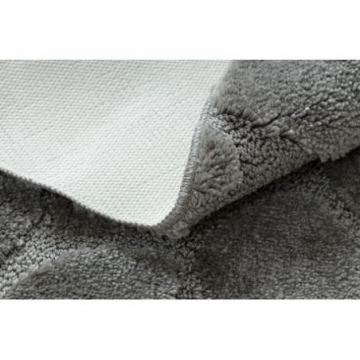 Dywan łazienkowy SUPREME koło STONES kamienie, antypoślizgowy, miękki - szary