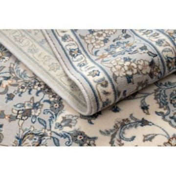 Dywan NAIN Ornament, ramka 7335/51635 beż / niebieski