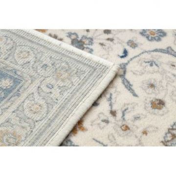 Dywan NAIN Ornament, ramka 7179/51613 beż / niebieski