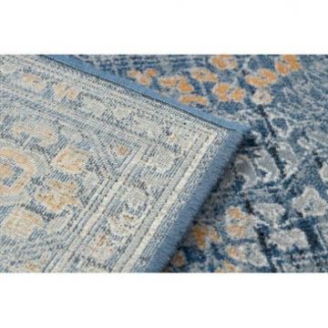 Dywan NAIN Ornament, vintage 7708/51611 niebieski / pomarańczowy