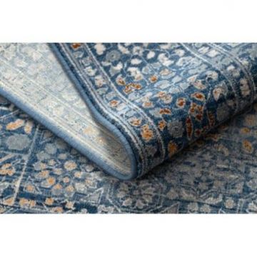 Dywan NAIN Ornament, vintage 7708/51611 niebieski / pomarańczowy