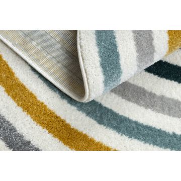 Dywan FUSION 5711 biały / ciemny zielony Shape - Geometryczny, nowoczesny, abstrakcyjny, nieregularny