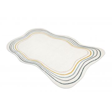 Dywan FUSION 5707 biały / ciemny zielony Shape - Abstrakcja, nowoczesny, abstrakcyjny, nieregularny