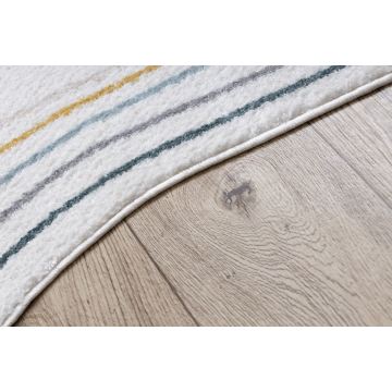 Dywan FUSION 5707 biały / ciemny zielony Shape - Abstrakcja, nowoczesny, abstrakcyjny, nieregularny