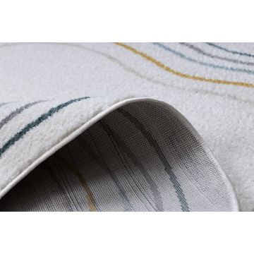 Dywan FUSION 5707 biały / ciemny zielony Shape - Abstrakcja, nowoczesny, abstrakcyjny, nieregularny