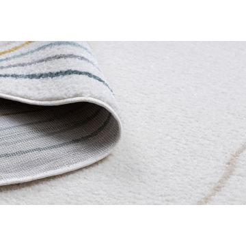 Dywan FUSION 5707 biały / ciemny zielony Shape - Abstrakcja, nowoczesny, abstrakcyjny, nieregularny