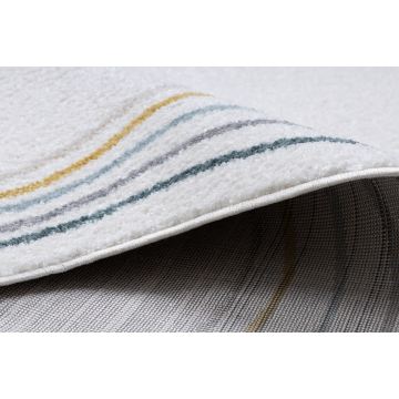 Dywan FUSION 5707 biały / ciemny zielony Shape - Abstrakcja, nowoczesny, abstrakcyjny, nieregularny
