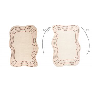Dywan FUSION 5707 krem / terakota Shape - Abstrakcja, nowoczesny, abstrakcyjny, nieregularny