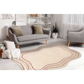 Dywan FUSION 5707 krem / terakota Shape - Abstrakcja, nowoczesny, abstrakcyjny, nieregularny