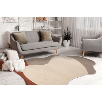 Dywan FUSION 5710 krem / terakota Shape - Abstrakcja, nowoczesny, abstrakcyjny, nieregularny