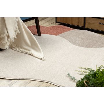 Dywan FUSION 5710 krem / terakota Shape - Abstrakcja, nowoczesny, abstrakcyjny, nieregularny