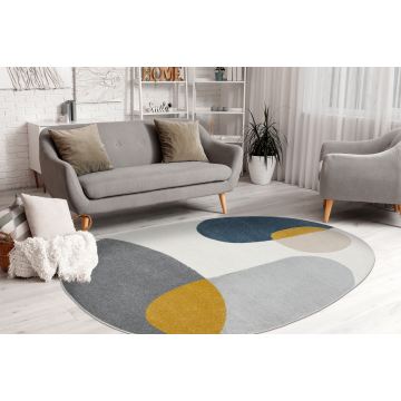 Dywan FUSION 5706 biały / jasnoszary / złoty Shape - Geometryczny, nowoczesny, abstrakcyjny, nieregularny
