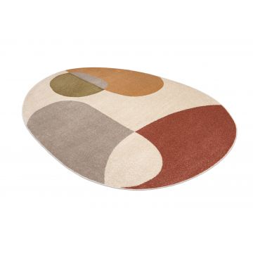 Dywan FUSION 5706 krem / terakota Shape - Geometryczny, nowoczesny, abstrakcyjny, nieregularny