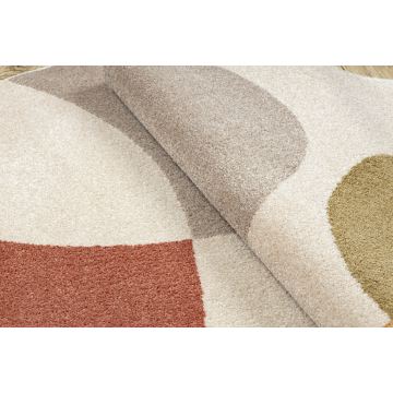 Dywan FUSION 5706 krem / terakota Shape - Geometryczny, nowoczesny, abstrakcyjny, nieregularny