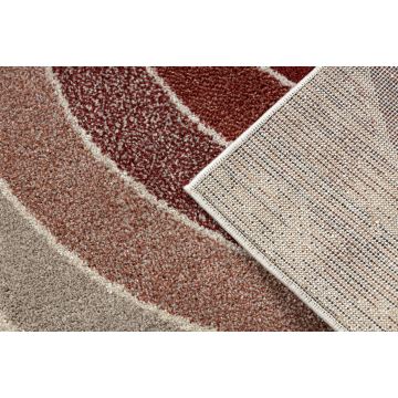 Dywan FUSION 0807 krem / bordo - Geometryczny, nowoczesny, abstrakcyjny