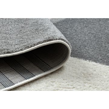 Dywan FUSION 1327 biały / ciemny szary / złoty - Geometryczny, nowoczesny, abstrakcyjny