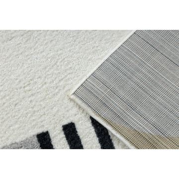 Dywan FUSION 1327 biały / ciemny szary / złoty - Geometryczny, nowoczesny, abstrakcyjny
