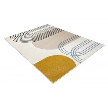 Dywan FUSION 7157 biały / złoty - Geometryczny, nowoczesny, abstrakcyjny