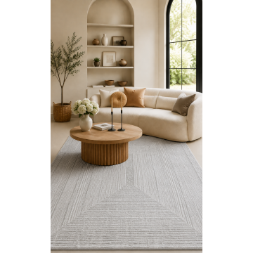 Dywan BALANCE 8788 szary - Geometryczny, strukturalny, glamour