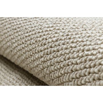 Dywan CASABLANCA LOOM koło krem pętelkowy, miękki indoor & outdoor
