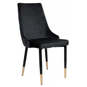 Krzesło glamour VERMO czarne Velvet