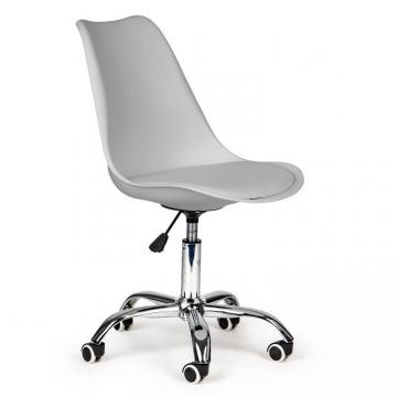 2x Krzesło obrotowe biurowe z poduszką szary